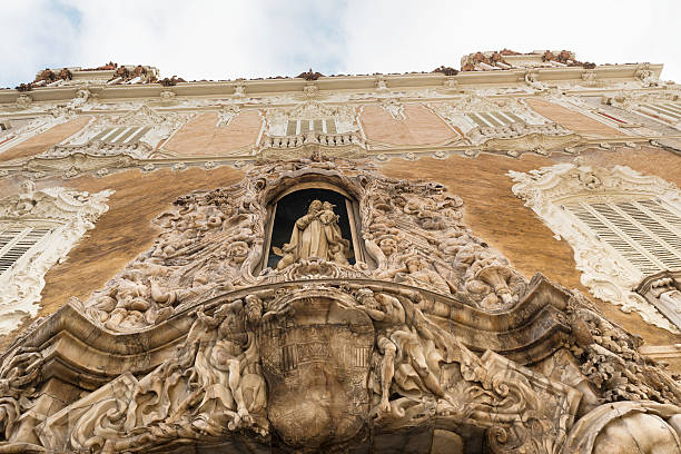 Valencia, Spain - July 14, 2016: Valencia (Spain), facade of the Palace of Marques de Dos Aguas