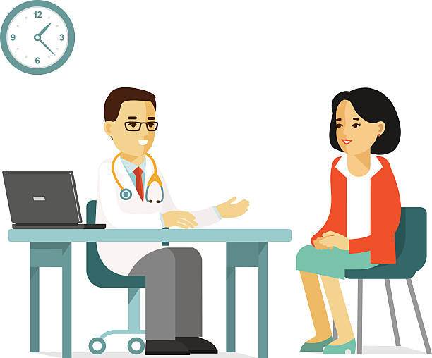 Medicine Concept With Doctor And Patient Stock Illustration - Download  Image Now - Doctor, Patient, Discussion - iStock