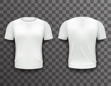 Tshirt Template Front Back Realistic 3d Design Icon Transparent Stock ...