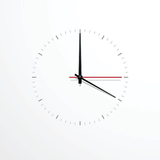 illustrations, cliparts, dessins animés et icônes de simple horloge murale - clock clock face clock hand isolated