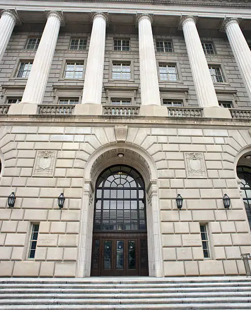 Photo of IRS Building Washington DC.