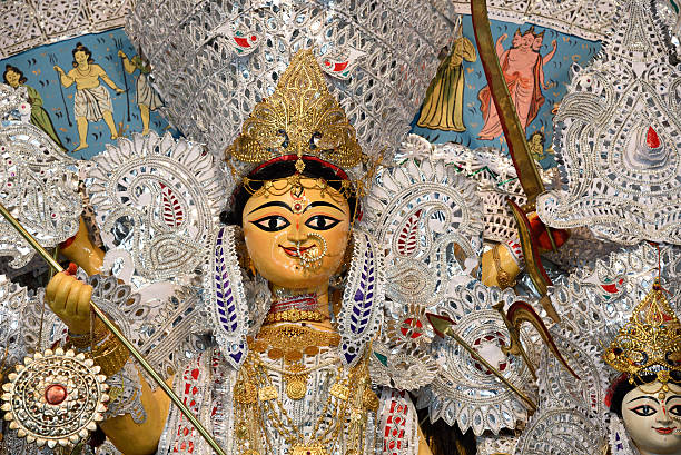 istock Durga Puja, an annual festival at West-Bengal 614029708