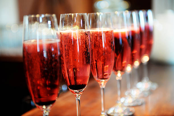Shot of reception drinks and sweets.