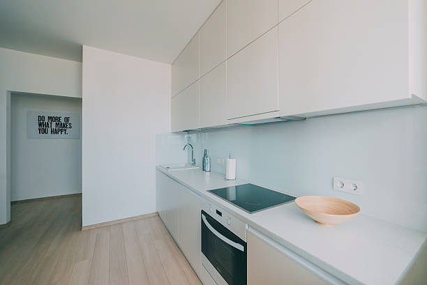 istock Light interior with flooring in a modern apartment 614033538