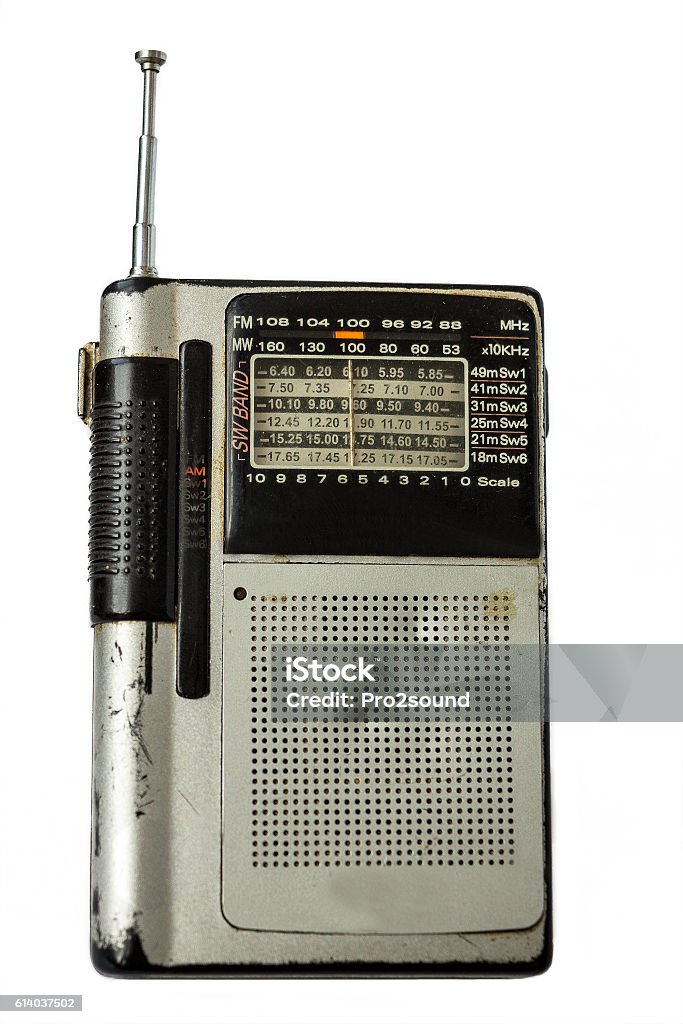 Portable radio set isolated Portable radio set isolated on white background Arts Culture and Entertainment Stock Photo