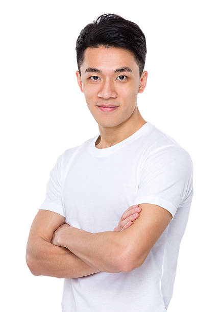 istock Asian man wearing T-shirt 614042464