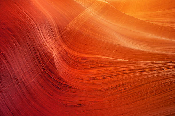 detalhe de parede de arenito em antelope canyon - rock pattern canyon usa - fotografias e filmes do acervo