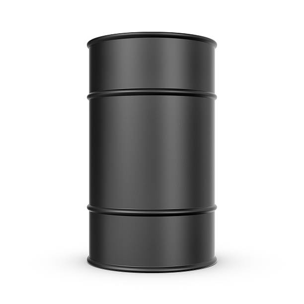 istock Rendering of black barrel, isolated on a white background 614044412