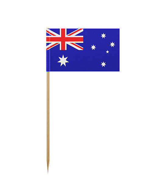 istock Tiny Flag of Australia on a Toothpick 614045592