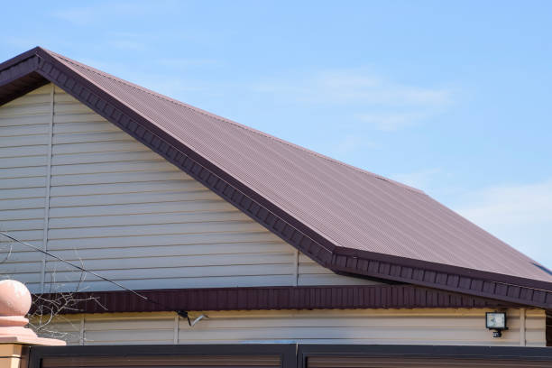 istock The roof of corrugated sheet 614047256