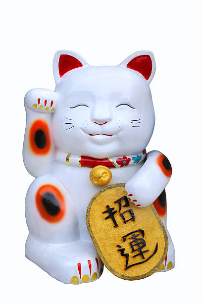 istock Japan lucky cat isolated on white background 614048338