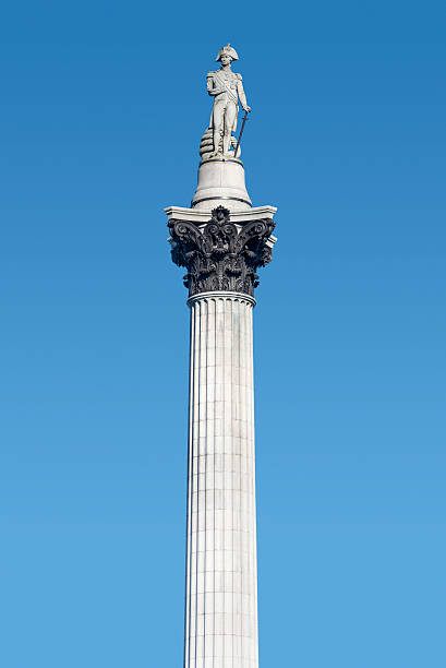 Nelson’s Column Nelson’s Column on blue sky admiral nelson stock pictures, royalty-free photos & images