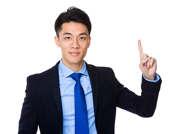 istock Asian young business man making gestures 614050788