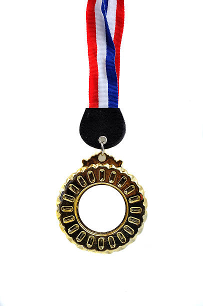 istock Medal with ribbon isolated on white background 614052400