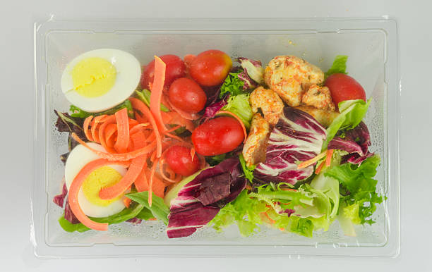 istock Convenience product salad in a plastic container 614057740