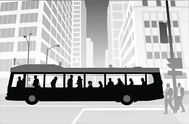 Vector illustration of City Transit Skyscrapers