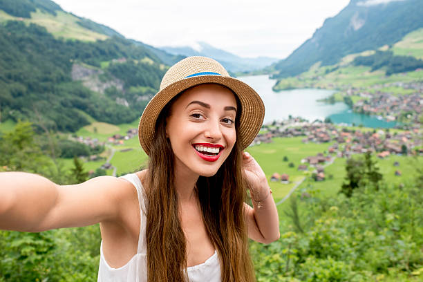 istock Woman traveling in Switzerland 614106802
