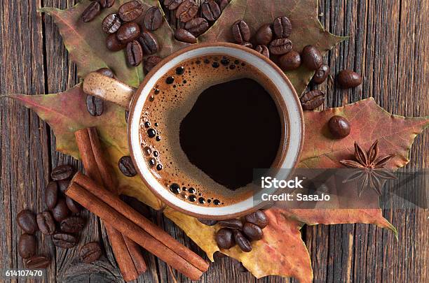 Cup Of Coffee Stock Photo - Download Image Now - Anise, Autumn, Bean