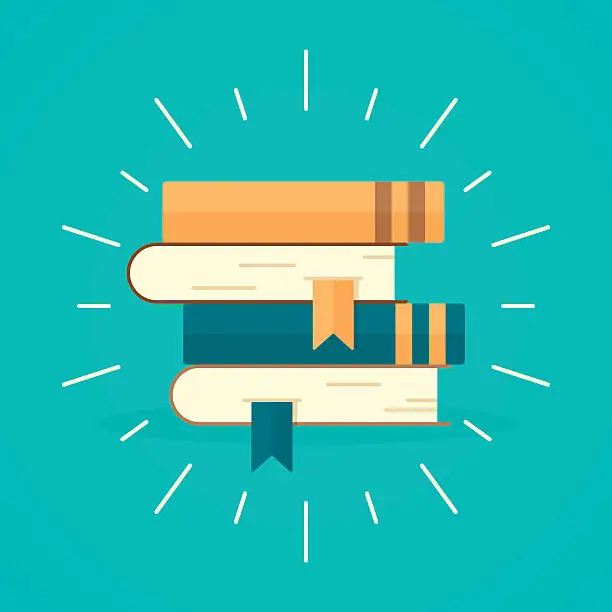 Vector illustration of Stack of Books