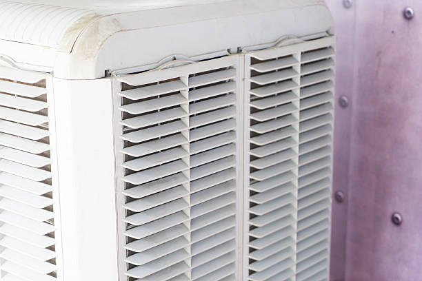 istock Large outdoor air conditioner fanning system 614108208