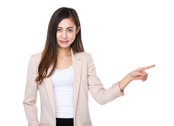 istock Asian young business woman making gestures 614108336