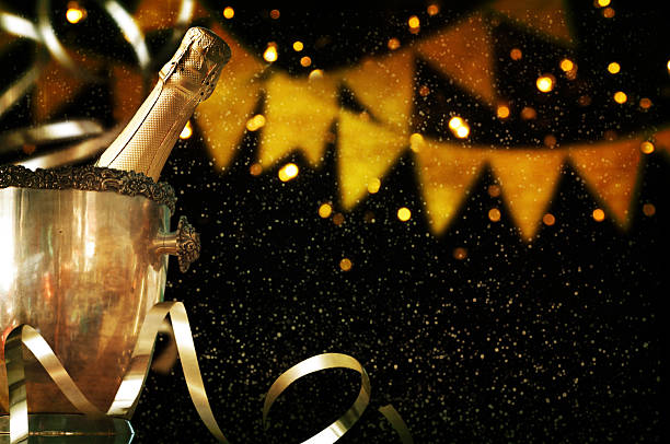 istock Celebration theme with champagne still life 614111694