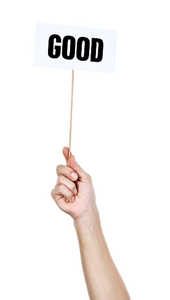 istock Hand-held sign says 