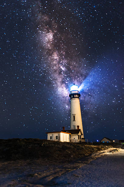 istock Milky way over Pogeon Point Lighthouse 614113472