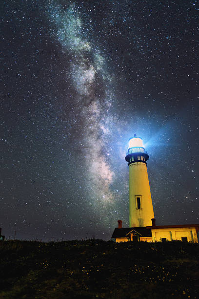 istock Milky way over Pogeon Point Lighthouse 614113588