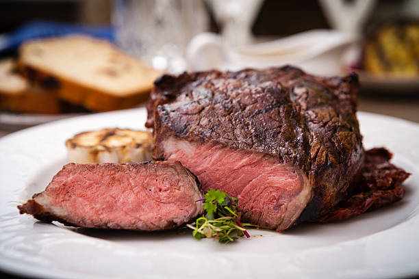istock Entrecote with grilled garlic 614113812