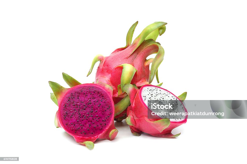 Dragon fruit isolated Dragon fruit isolated on white background Pitaya Stock Photo
