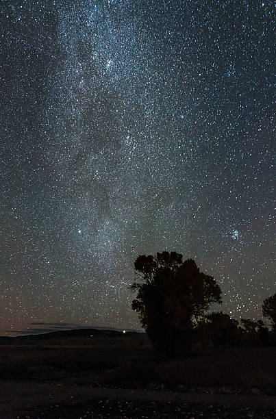 istock Milky way in the dark night 614117052