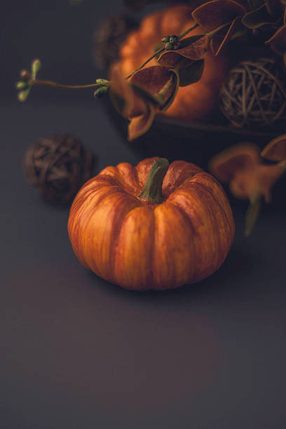 istock Thanksgiving and fall still life with pumpkins and leaves 614118238