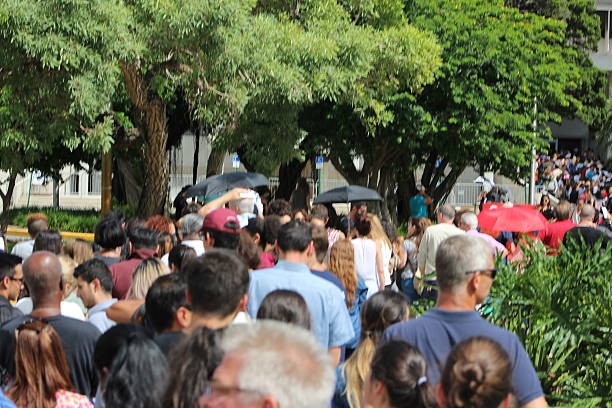 Crowd of People in line