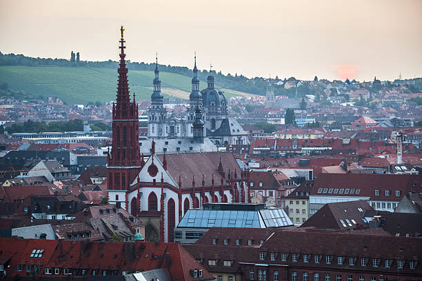 istock Sunrise over Wurzburg town 614118998