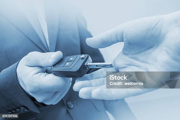 New Car Delivery Concept Stock Photo - Download Image Now - Blue, Business, Business Finance and Industry