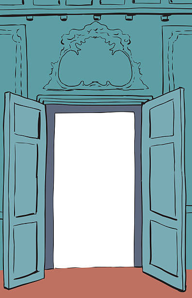 illustrations, cliparts, dessins animés et icônes de illustration des portes rococo bleues - stadsholmen