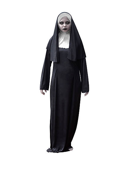 Scary Devil Nun Scary devil nun for halloween concept image angry nun stock pictures, royalty-free photos & images