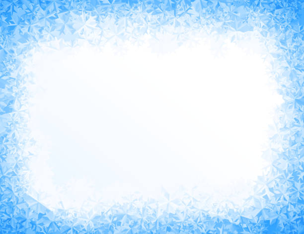 bildbanksillustrationer, clip art samt tecknat material och ikoner med vector blue ice background - frost