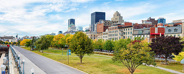 istock Old port park panorama in Monteal Quebec Canada 614130800