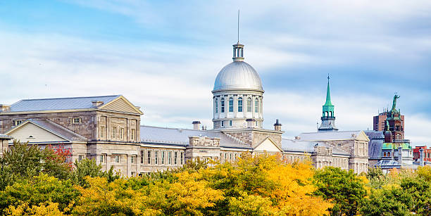 istock Old Montreal Bonsecours market Autumn panorama 614131016