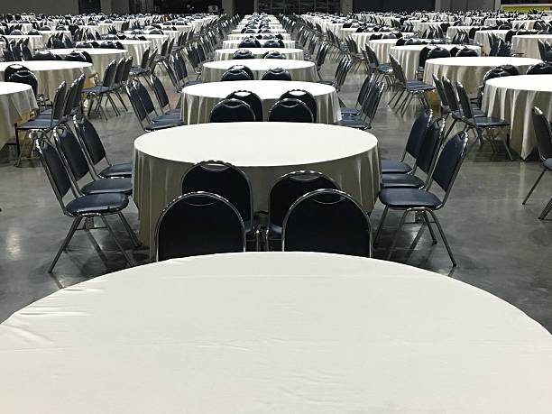 istock Group of round table / pattern of round table 614131034