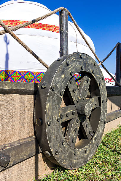 Traditional Mongolian Buuv and food at Naadam festival