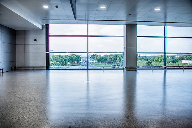 istock Empty Corridor Of modern airport 614132994