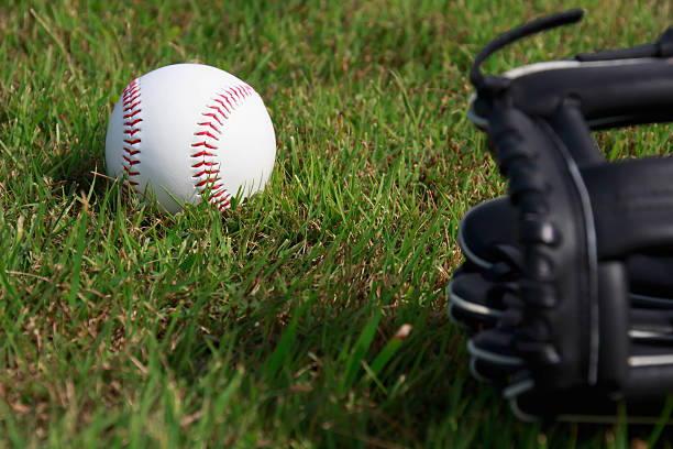 istock Baseball ball and glove 614134102