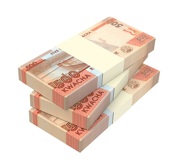 istock Malawi kwacha bills isolated on white background. 614137368