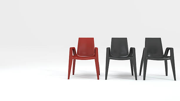 istock 3d rendering contrast color chair with modern design 614138728