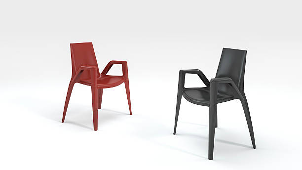 istock 3d rendering good design black and red chair 614138820