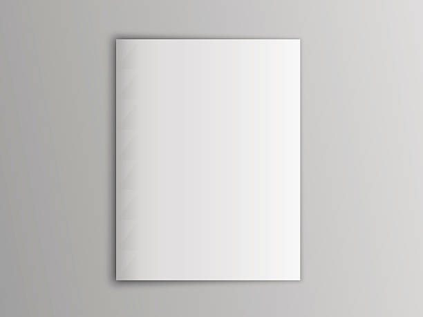 istock Blank mock up vector portrait cover magazine isolated on gray. 614142442