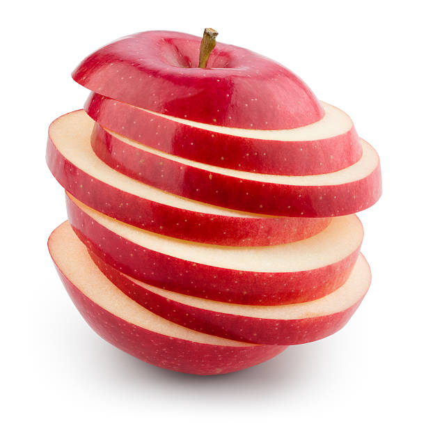 istock Fresh red apple isolated on white. With clipping path 614144180